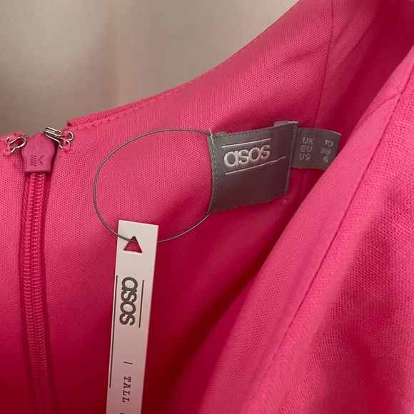 ASOS Tall One shoulder Ruffle Mini Sundress.US 6 - Picture 6 of 7